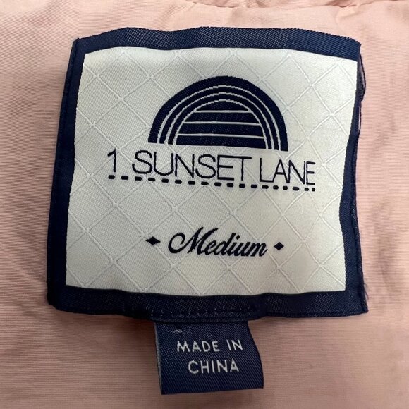 1 Sunset Lane Womens Pink Long Sleeve Hooded Rain Jacket Size Medium - Picture 9 of 10